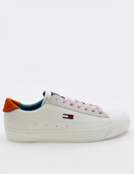 ZAPATILLA TOMMY HILFIGER LEATHER LOW WHITE