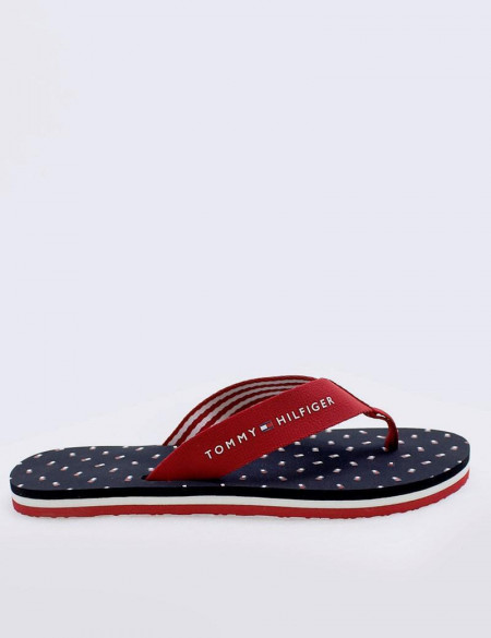 CHANCLA TOMMY HILFIGER FLAGS FLAT PRIMARY RED