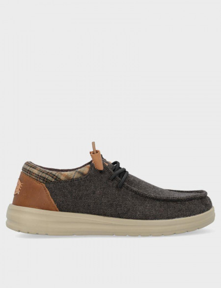 ZAPATO HEY DUDE WALLY GRIP WOOL BROWN