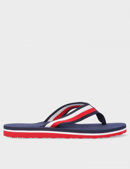 CHANCLA TOMMY HILFIGER CORPORATE RED WHITE BLUE