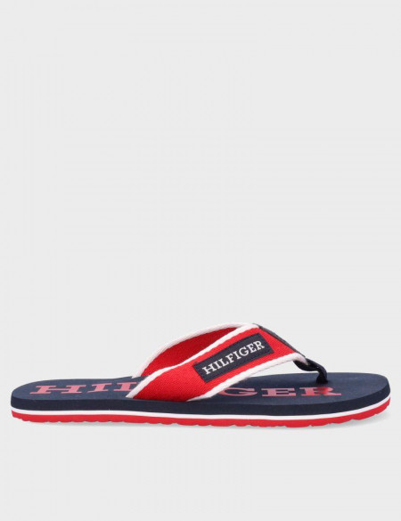 CHANCLA TOMMY HILFIGER PATCH PRIMARY RED